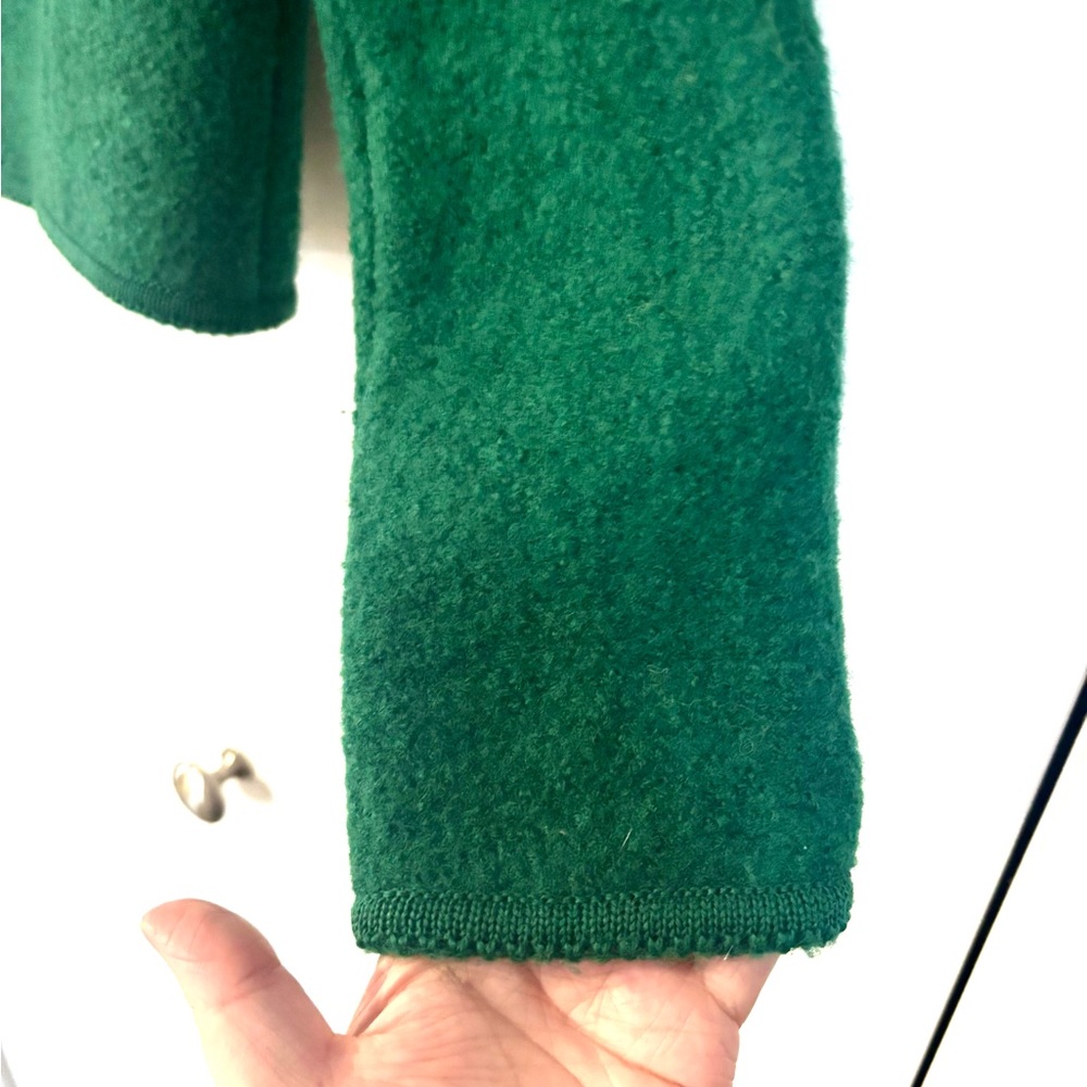 Vtg Talbots Boiled Wool Jacket Emerald Green Silver Button EUC Size 6 - Picture 5 of 6
